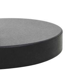 vidaXL Parasol Base Granite 62.8 lb Round Black (Option: as picture)