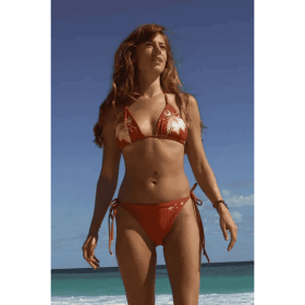 String Bikini In Empress Moth (Option: L)