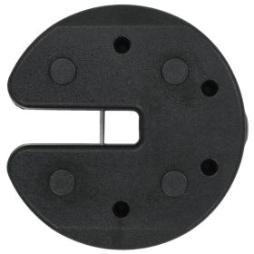 vidaXL Gazebo Weight Plates 4 pcs Black 8.7"x2" Concrete (Option: as picture)