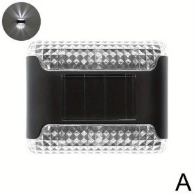 1pc Solar Up And Down Wall Lights; Outdoor Waterproof LED Step Light; Solar Fence Lights For Outdoor Yard Garden Lawn Patio Courtyard Fences Driveway (Color: White Light)