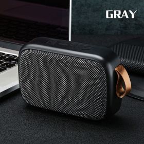 Wireless Bluetooth Speaker Mini Subwoofer Support TF Card Small Radio Player Outdoor Portable Sports Audio Support 16GB (Color: B02-Gray)