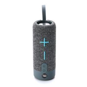 20W Portable Bluetooth Speaker Fabric Wireless Boombox Waterproof Outdoor Subwoofer Stereo Loudspeaker support TWS (Ships From: China, Color: Gray)