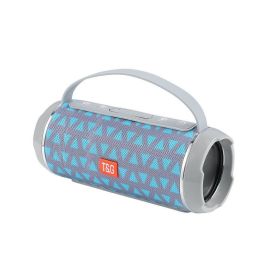 TG116C 40W TWS Outdoor Waterproof Portable High Power Bluetooth Speaker Wireless Sound Column Subwoofer Music Center 3D Stereo R (Ships From: China, Color: Gray blue)