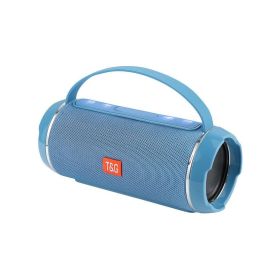 TG116C 40W TWS Outdoor Waterproof Portable High Power Bluetooth Speaker Wireless Sound Column Subwoofer Music Center 3D Stereo R (Ships From: China, Color: Blue)