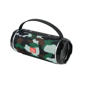 TG116C 40W TWS Outdoor Waterproof Portable High Power Bluetooth Speaker Wireless Sound Column Subwoofer Music Center 3D Stereo R (Ships From: China, Color: Camouflage)