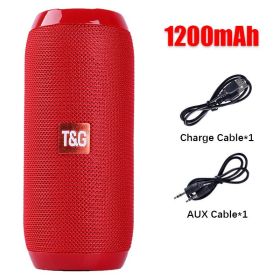 Portable Bluetooth Speaker Wireless Bass Subwoofer Waterproof Outdoor Speakers Boombox AUX TF USB Stereo Loudspeaker Music Box (Ships From: China, Color: Red)