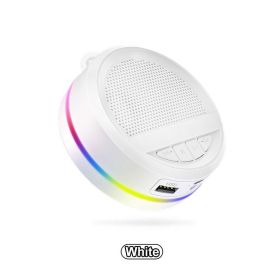 MINI Portable Bluetooth Speaker Wireless Bass Column Waterproof Outdoor Speaker Support AUX TF USB Subwoofer Stereo Loudspeaker (Ships From: China, Color: White)