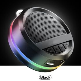 MINI Portable Bluetooth Speaker Wireless Bass Column Waterproof Outdoor Speaker Support AUX TF USB Subwoofer Stereo Loudspeaker (Ships From: China, Color: Black)