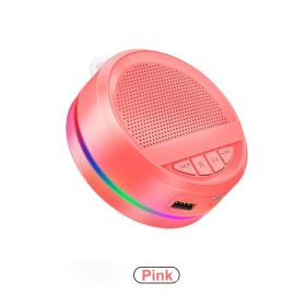 MINI Portable Bluetooth Speaker Wireless Bass Column Waterproof Outdoor Speaker Support AUX TF USB Subwoofer Stereo Loudspeaker (Ships From: China, Color: Pink)