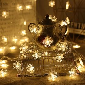 Led Christmas Holiday Decorative Lights Santa Claus Snowman Lights String Solar Lights (Pattern: snoeflake, size: 6.5M30L)