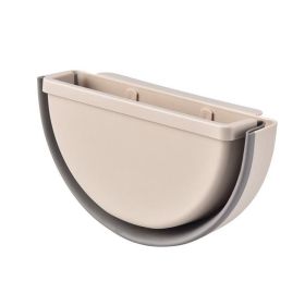 Foldable Waste Bin Hanging Trash Can for Kitchen Cabinet Door Home Garden Office School Kitchen Bathroom Car Dry and Wet Garbage Separation (Color: hanging beige)