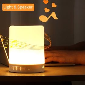 Night Light Bluetooth Speaker Wireless Portable Mini Player Touch Pat Light Colorful LED Bedside Table Lamp For Bedroom Outdoor (Color: Normal Version)