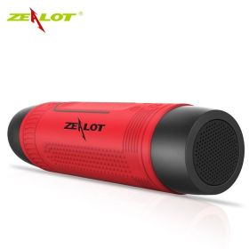 S1 Portable Bluetooth Speaker Wireless Bicycle Sound Box with LED Light Outdoor Waterproof Subwoofer Stereo Surround (Ships From: China, Color: S1-Red)