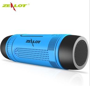 S1 Portable Bluetooth Speaker Wireless Bicycle Sound Box with LED Light Outdoor Waterproof Subwoofer Stereo Surround (Ships From: China, Color: S1-Blue)