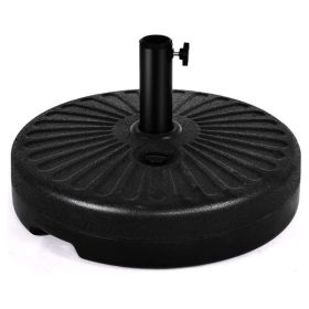 Outdoor Lawn Garden 20 Inch Round Patio Umbrella Base (Type: Umbrella Base, Color: Black A)