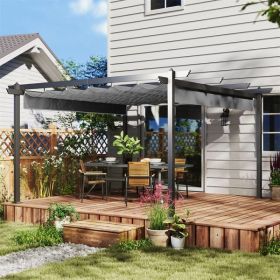 Retractable Pergola Canopy (Color: as picture)