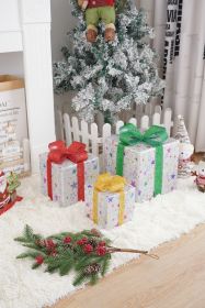 Christmas light box, LED light foldable decoration indoor and outdoor, Christmas light box gift decoration indoor and outdoor garden (style: Silver Star)