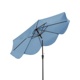 9 FT Umbrella with Crank Handle for Outdoor Patio Garden Pool (Type: Style A, Color: Navy)