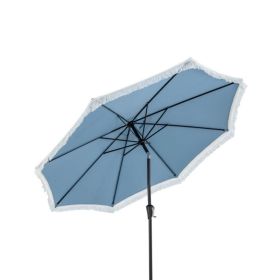 9 FT Umbrella with Crank Handle for Outdoor Patio Garden Pool (Type: Style B, Color: Navy)