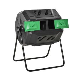 Tumbling Compost Bin  for Garden Kitchen Yard Outdoor Usage (Type: Garden Supplies, Color: Green & Black)