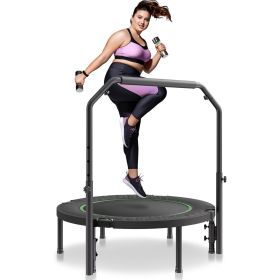 VEVOR 40" Foldable Mini Fitness Trampoline Adults Exercise Rebounder with Handle (with handle or not ?: with Handle, size: 40 inch)