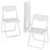 4 Pack Plastic Folding Chairs, Lightweight Stackable Commercial Chairs, Portable Event Seats Indoor Outdoor for Home Event Party Picnic School Wedding