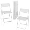 6 Pack Plastic Folding Chairs, Lightweight Stackable Commercial Chairs, Portable Event Seats Indoor Outdoor for Home Event Party Picnic School Wedding