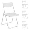 4 Pack Plastic Folding Chairs, Lightweight Stackable Commercial Chairs, Portable Event Seats Indoor Outdoor for Home Event Party Picnic School Wedding