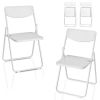 4 Pack Plastic Folding Chairs, Lightweight Stackable Commercial Chairs, Portable Event Seats Indoor Outdoor for Home Event Party Picnic School Wedding