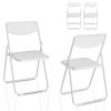 4 Pack Plastic Folding Chairs, Lightweight Stackable Commercial Chairs, Portable Event Seats Indoor Outdoor for Home Event Party Picnic School Wedding