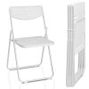 4 Pack Plastic Folding Chairs, Lightweight Stackable Commercial Chairs, Portable Event Seats Indoor Outdoor for Home Event Party Picnic School Wedding