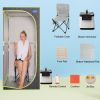 Portable Plus Type Full Size Steam Sauna tent. Spa, Detox ,Therapy and Relaxation at home.Larger Space,Stainless Steel Pipes Connector Easy to Install