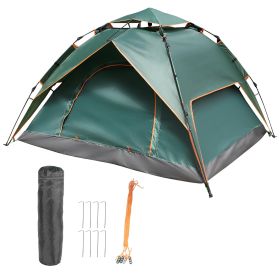 Double Deck Waterproof Pop Up Tent for Hiking Portable Automatic Tent for Camping 4 Person (Option: as picture)