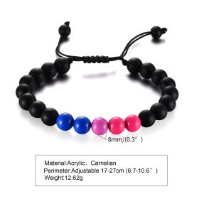 Bracelet Acrylic Black Agate Beaded Bracelet Friendship Men And Women (Option: Style 1)